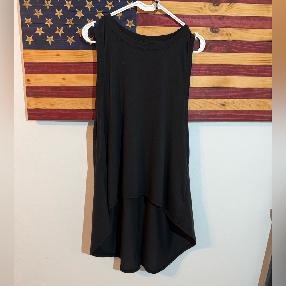 Athleta Classic Black Very Long Tank. High/Low